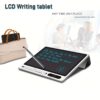 LCD Writing Tablet 10.1 Inch Electronic Handwriting Pad Doodle Board with Leather Protective Case, Adults at Home School Office Electronic Memo for Digital Drawing, Writing, And Note-Taking