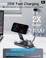 3-in-1 Magnetic Wireless Charging Station for Apple Devices (Qi2 25W) - Image 3