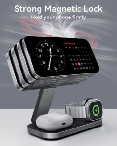 Is this wireless charger compatible with Android or other non-Apple devices? No, this wireless charger is specially designed for Apple devices and works best with MagSafe-compatible models. Please check your device’s compatibility before purchasing.