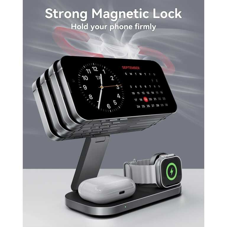 Is this wireless charger compatible with Android or other non-Apple devices? No, this wireless charger is specially designed for Apple devices and works best with MagSafe-compatible models. Please check your device’s compatibility before purchasing.