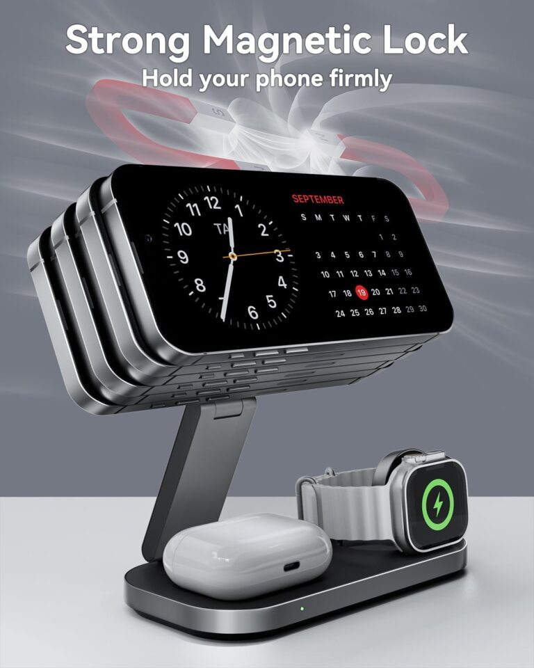 Is this wireless charger compatible with Android or other non-Apple devices? No, this wireless charger is specially designed for Apple devices and works best with MagSafe-compatible models. Please check your device’s compatibility before purchasing.