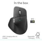 HOMEFISH Vertical Mouse Ergonomic 2.4GHz Wireless Optical Mice 3 Adjustable DPI 800/1200/1600 6 Buttons for Laptop PC Computer - Image 3