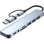 8 In 2 USB HUB With Splitter Card Reader, USB C Port, USB 3.0 / 2.0, SD/TF Splitter Card Reader, Docking Station - Image 5