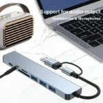 8 In 2 USB HUB With Splitter Card Reader, USB C Port, USB 3.0 / 2.0, SD/TF Splitter Card Reader, Docking Station - Image 3