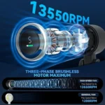 Best 3-in-1 Portable Travel Fan, 5-Speed, 3600mAh Rechargeable - Image 4
