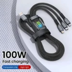 The Essential Universal 3-in-1 Fast Charging Cable (100W) - Nylon Braided - Image 5