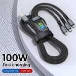The Essential Universal 3-in-1 Fast Charging Cable (100W) - Nylon Braided - Image 5