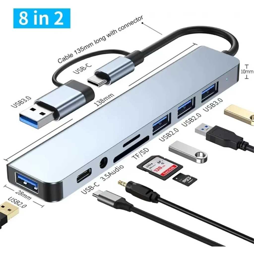 8-in-2 USB Hub