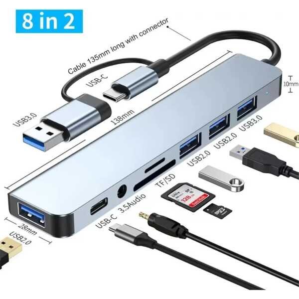 8-in-2 USB Hub