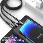 The Essential Universal 3-in-1 Fast Charging Cable (100W) - Nylon Braided - Image 3