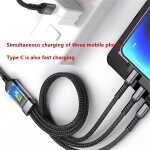 The Essential Universal 3-in-1 Fast Charging Cable (100W) - Nylon Braided - Image 4