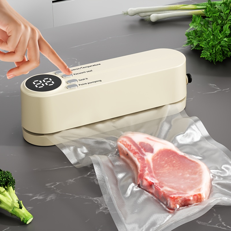 1pc Automatic Food Sealer with USB-Powered Operation, One-Touch sealing, Vacuum & Inflation Modes, Compact Portable Design with Digital Display - for Freshness Preservation, Ideal for Kitchen, Camping, Office, Home - Compatible with USB, USB-Powered Vacuum Sealer Machine, USB Vacuum Sealer, Vacuum Sealer Machine for Travel, Vacuum Seal Bags, Vacuum Sealer USB Vacuum Sealer USB Vacuum Sealer USB Vacuum Sealer USB Vacuum Sealer USB Vacuum Sealer USB Vacuum Sealer USB Vacuum Sealer USB