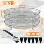 Ultimate 10pc Stainless Steel Air Fryer Dehydrator Rack Set - Image 4