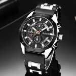 Ultimate 4pc Men's Watch & Bracelet Set - Business Casual Gift - Image 24