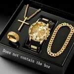 Ultimate 4pc Men's Watch & Bracelet Set - Business Casual Gift - Image 15