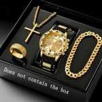 Ultimate 4pc Men's Watch & Bracelet Set - Business Casual Gift - Image 11