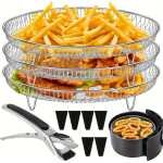 Ultimate 10pc Stainless Steel Air Fryer Dehydrator Rack Set - Image 5