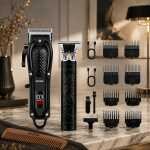 Electric Grooming Kit - Rechargeable LCD Hair Trimmer Set - Image 18
