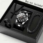 Ultimate 4pc Men's Watch & Bracelet Set - Business Casual Gift - Image 8
