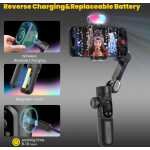 best AOCHUAN Professional 3-Axis Gimbal Stabilizer for Smartphone W/Rgb Fill Light Extension Rod OLED Display Wireless Charging for Iphone 15 14 13 Pro/Max Youtube (Smart X Pro Combo1) - Image 8