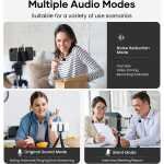 ultimate Wireless Lavalier Microphone for iPhone iPad Android with Charging Case 80h Battery Life, Noise Cancellation, 164ft Range Plug-Play Clip On Lapel Mic for Youtube, Video Recording, Vlog, Live Streaming - Image 6