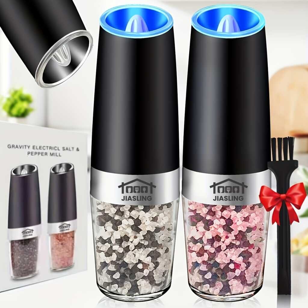 electric salt and pepper grinder set
