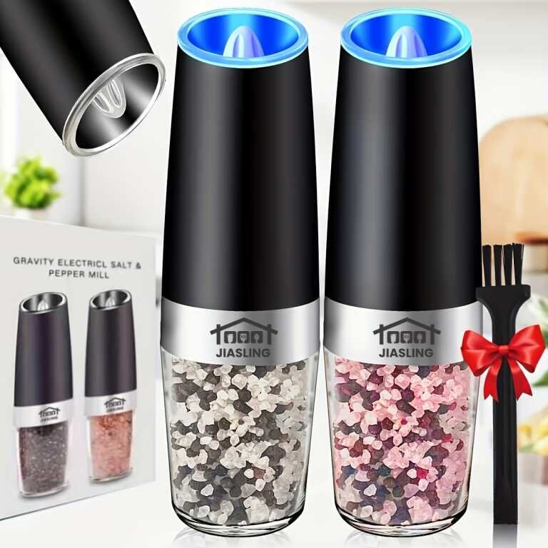 electric salt and pepper grinder set