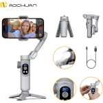 best Gimbal Stabilizer with Build-in Magnetic Fill Light AOCHUAN M2Pro Selfie Stick Tripod Mobile Phone Handheld Telescopic Gimbal Floor Remote Control Selfie POV Mode Gesture Control Video Anti-shake Outdoor Shooting 160cm AI Follow Face Tracking - Image 5