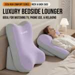 Ultimate Adjustable Bed Wedge Reading Pillow - Large Memory Foam Backrest for Sitting Up in Bed - Soft C-Shaped Lounging Cushion for Headboard - Multi-Use for Phone Reading Gaming - Removable Washable Cover - Versatile Leg and Back Comfort - Image 9