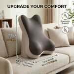 Ultimate Adjustable Bed Wedge Reading Pillow - Large Memory Foam Backrest for Sitting Up in Bed - Soft C-Shaped Lounging Cushion for Headboard - Multi-Use for Phone Reading Gaming - Removable Washable Cover - Versatile Leg and Back Comfort - Image 23
