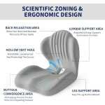 Lotarrotta Ergonomic Seat Cushion & Lumbar Support, Orthopedic Memory Foam Pillow Set - Image 9