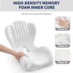 Lotarrotta Ergonomic Seat Cushion & Lumbar Support, Orthopedic Memory Foam Pillow Set - Image 12