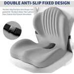 Lotarrotta Ergonomic Seat Cushion & Lumbar Support, Orthopedic Memory Foam Pillow Set - Image 3